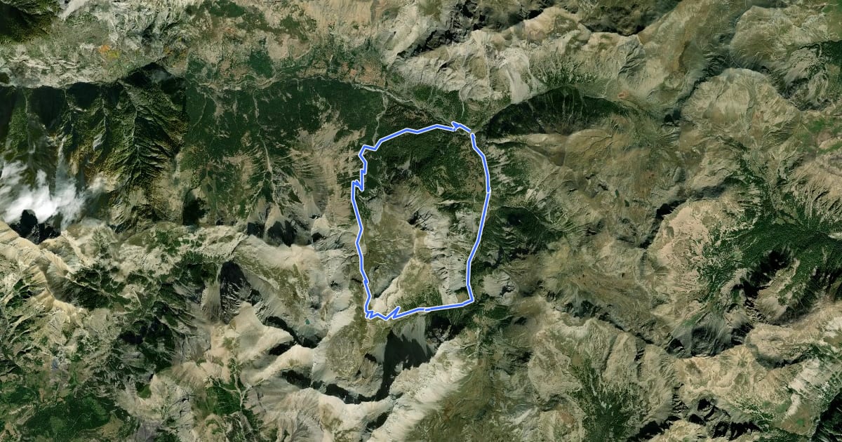 Маршрут Tour de la Pierre Eclatée на спутниковом снимке