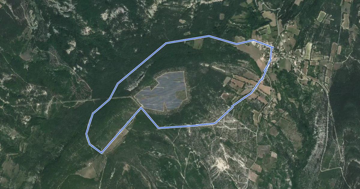 Маршрут Tour de la Roche на спутниковом снимке