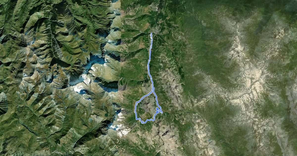 Маршрут Tour de la Roche Olveira на спутниковом снимке