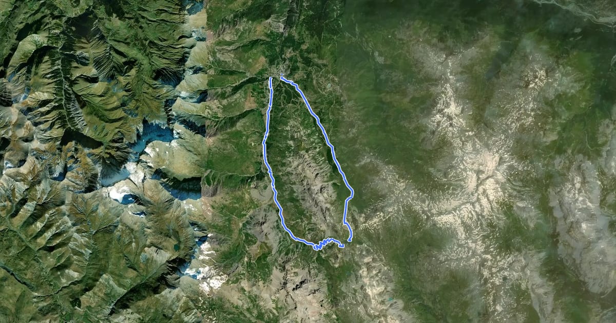 Маршрут Tour de la Sétaz на спутниковом снимке