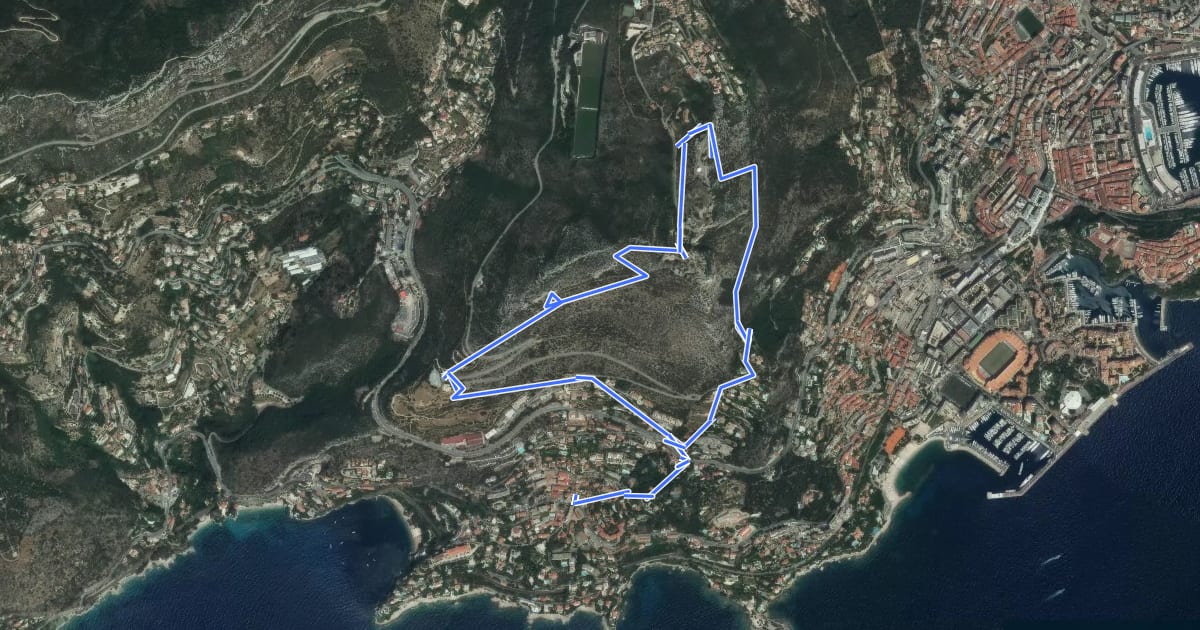 Маршрут Tour de la tête de Chien на спутниковом снимке