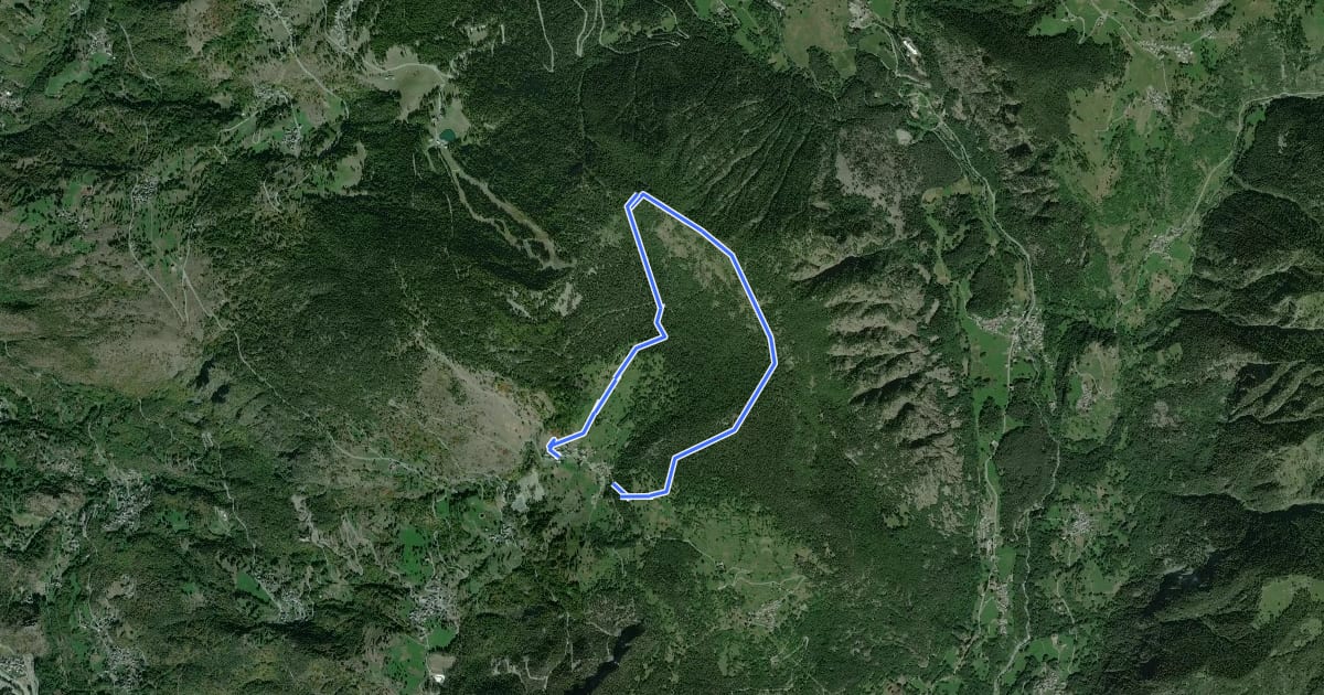 Маршрут Tour de la Tête de Comagne на спутниковом снимке