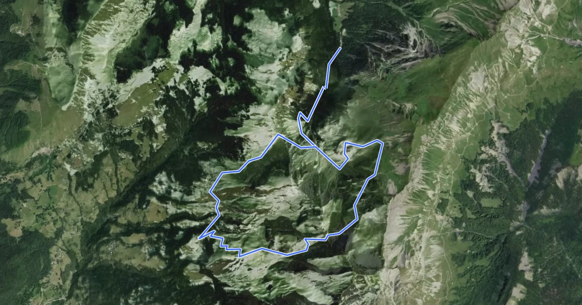 Маршрут Tour de la Tulle на спутниковом снимке