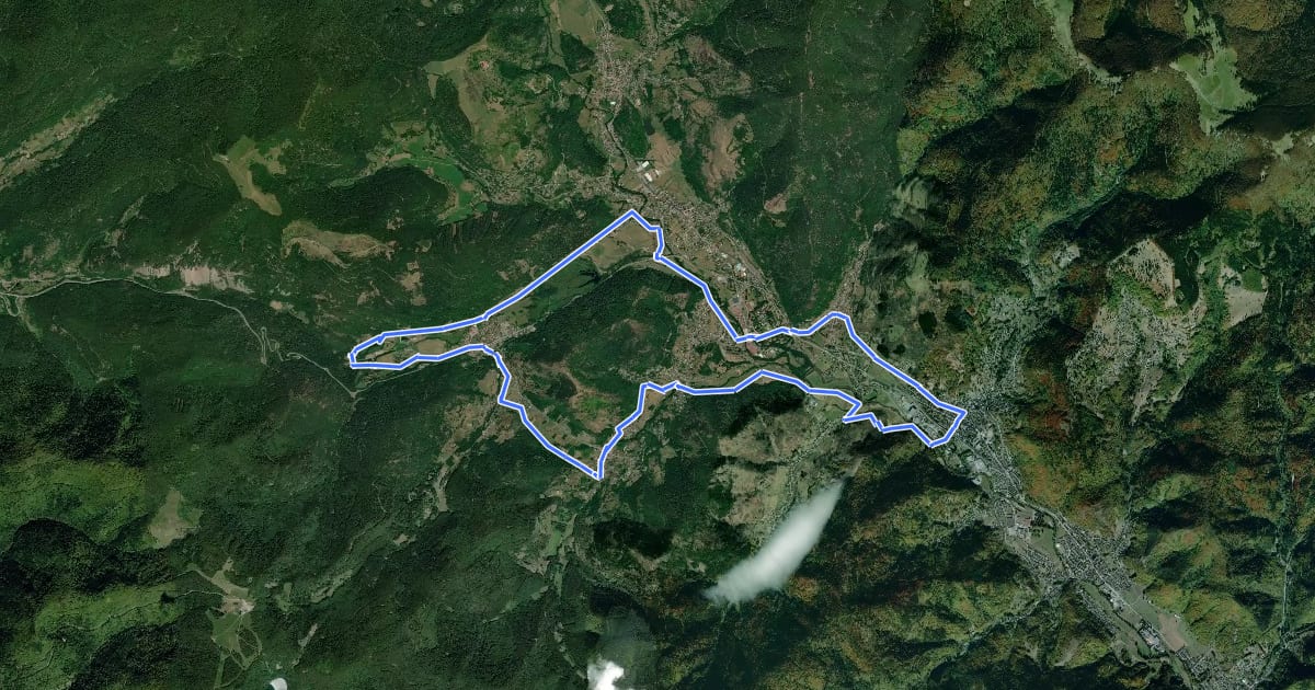 Маршрут Tour de la vallée на спутниковом снимке