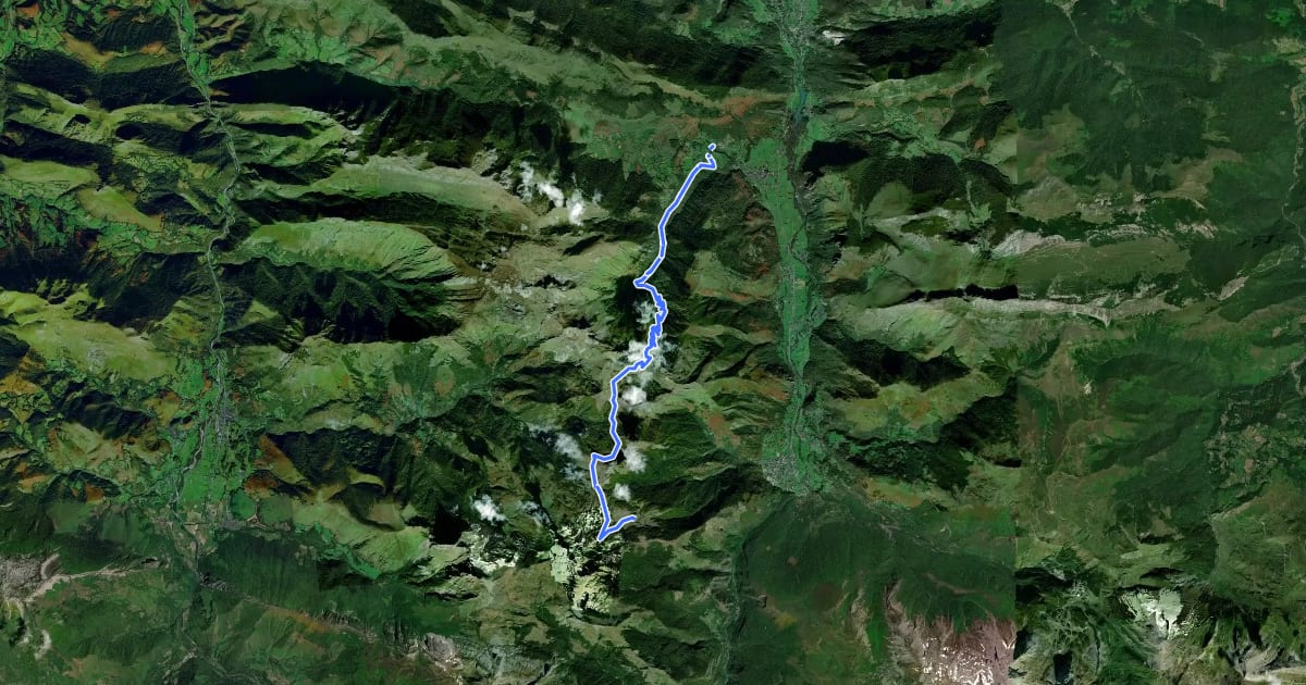 Маршрут Tour de la Vallée d'Ossau - Étape 2 Variante Cabane d’Arriutort / Bilhères на спутниковом снимке