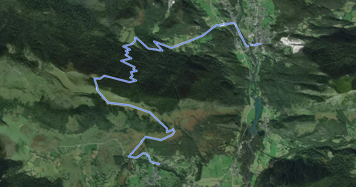 Маршрут Tour de la Vallée d'Ossau - Étape 3 Bilhères / Louvie-Juzon на спутниковом снимке