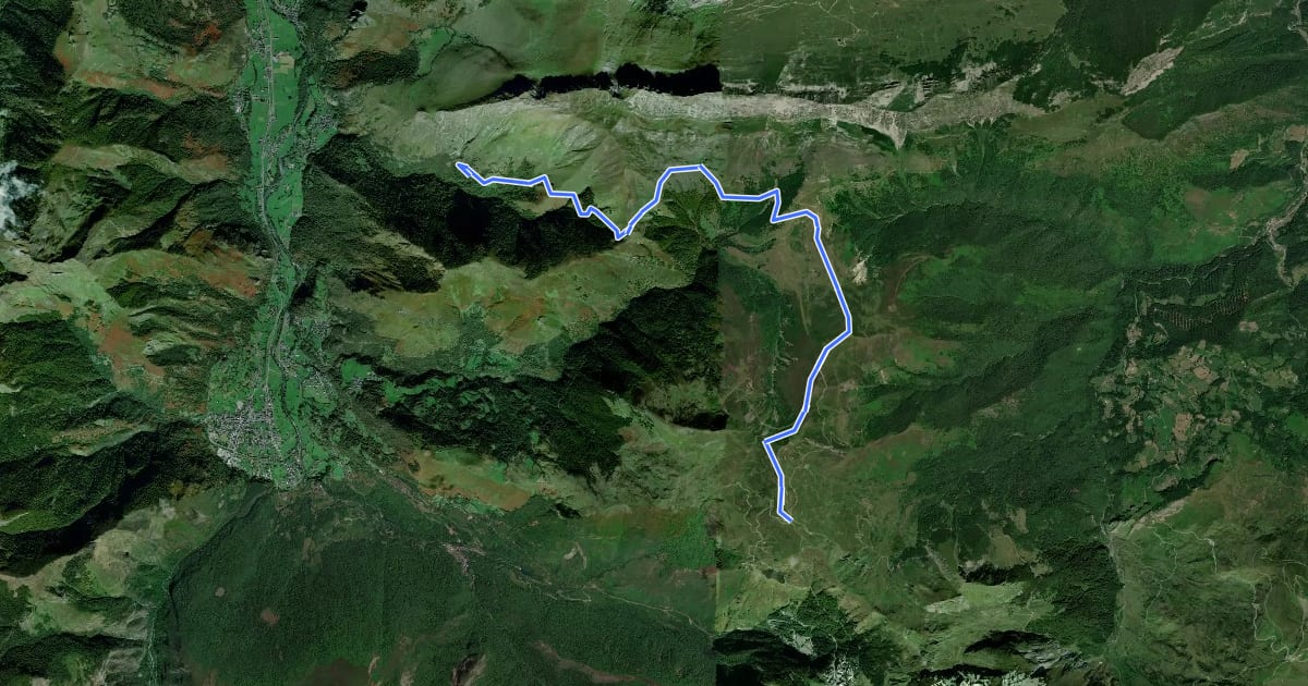 Маршрут Tour de la Vallée d'Ossau - Étape 5 Granges du Dès / Col d'Aubisque на спутниковом снимке