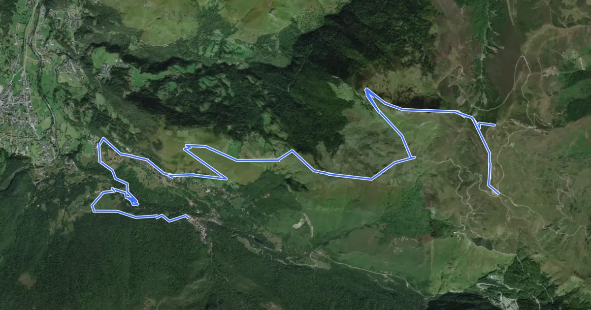 Маршрут Tour de la Vallée d'Ossau - Étape 6 bis Variante Col d'Aubisque / Eaux-Bonnes par Aas на спутниковом снимке