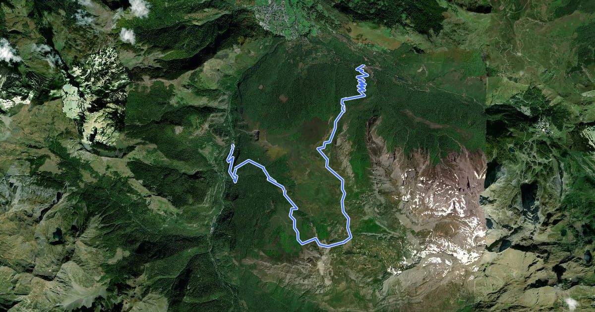 Маршрут Tour de la Vallée d'Ossau - Étape 7 Eaux-Bonnes / Eaux-Chaudes на спутниковом снимке