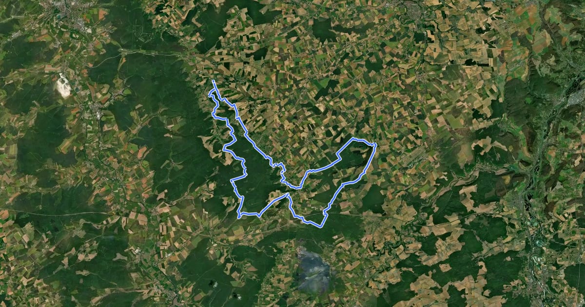 Маршрут Tour de la Woëvre на спутниковом снимке