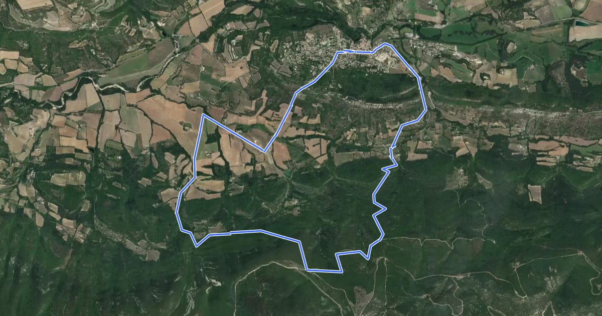Маршрут Tour de Piégros на спутниковом снимке