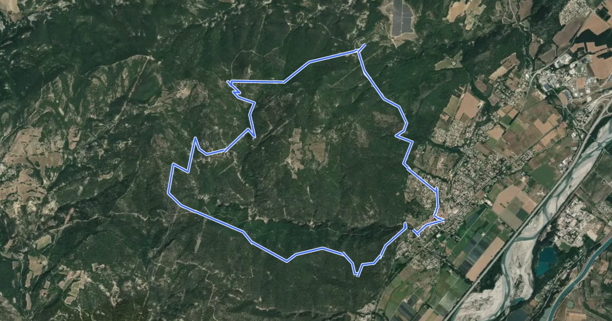 Маршрут Tour de Praconteau на спутниковом снимке