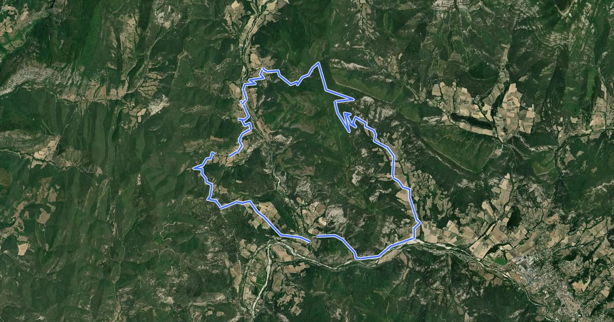 Маршрут Tour de Quint на спутниковом снимке