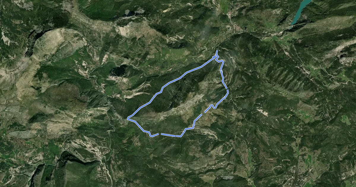 Маршрут Tour de Robion на спутниковом снимке