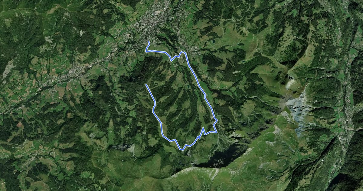 Маршрут Tour de Rochebrune на спутниковом снимке
