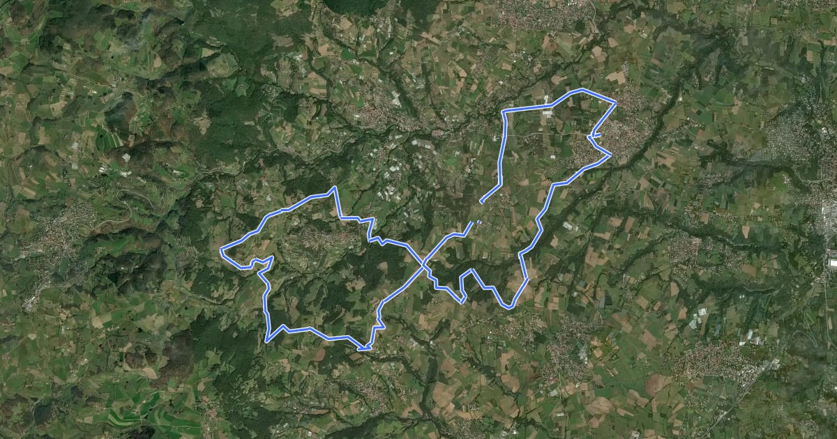 Маршрут Tour de Rontalon на спутниковом снимке