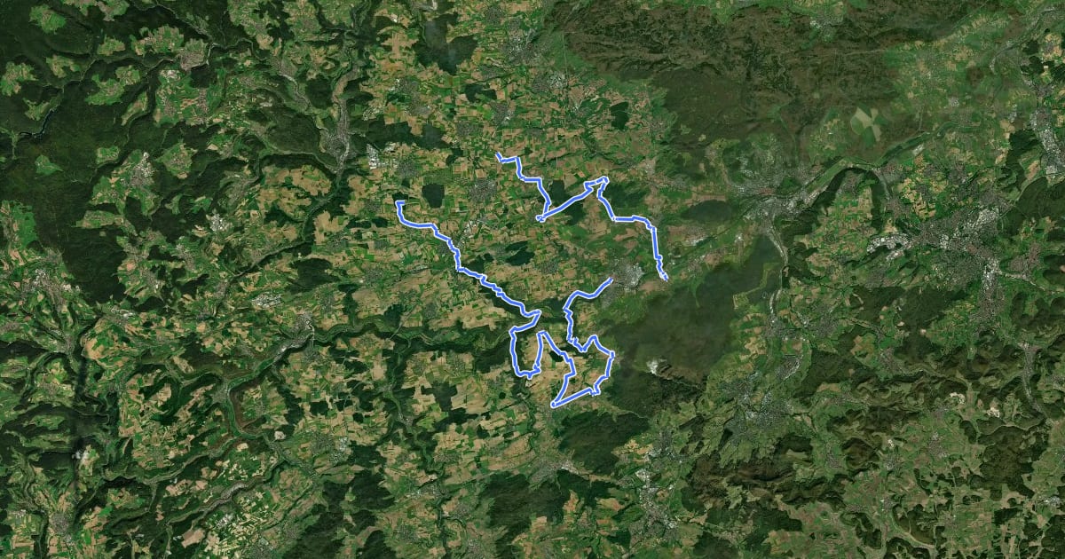 Маршрут Tour de Rottenburg на спутниковом снимке