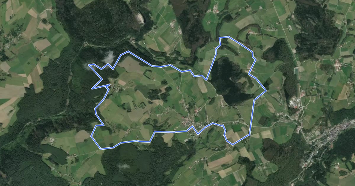 Маршрут Tour de Ruaux на спутниковом снимке