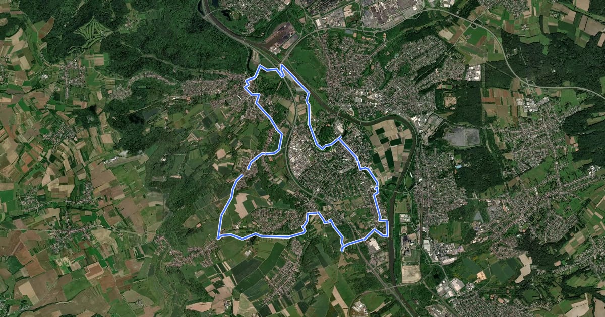 Маршрут Tour de Saarlouis на спутниковом снимке