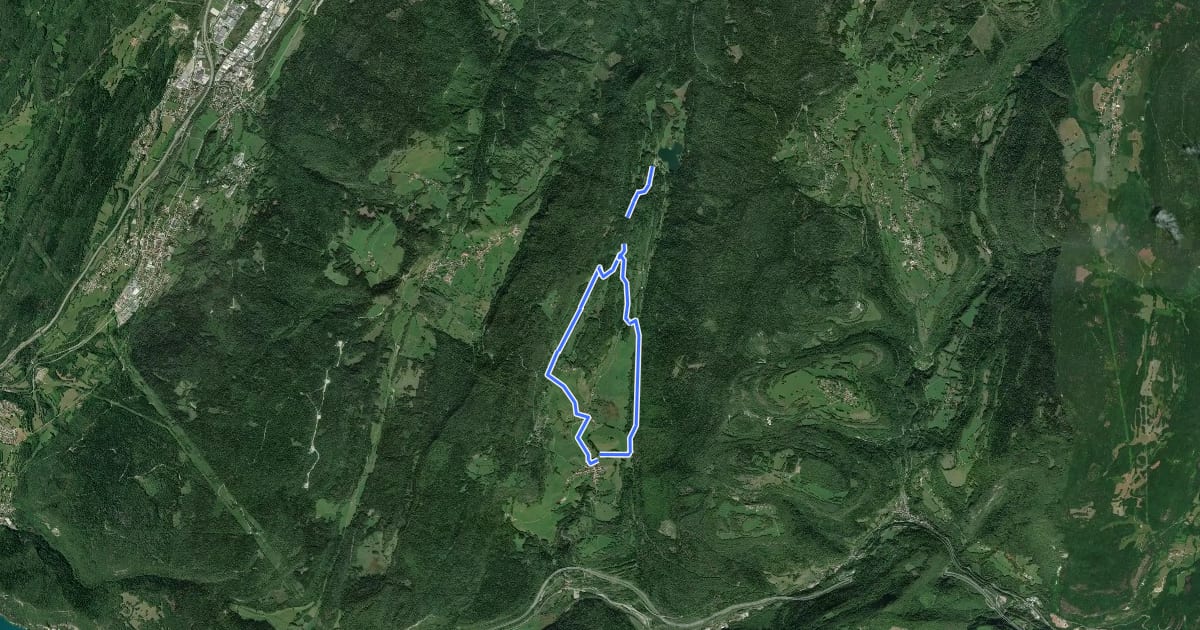 Маршрут Tour de Saint-Amand на спутниковом снимке