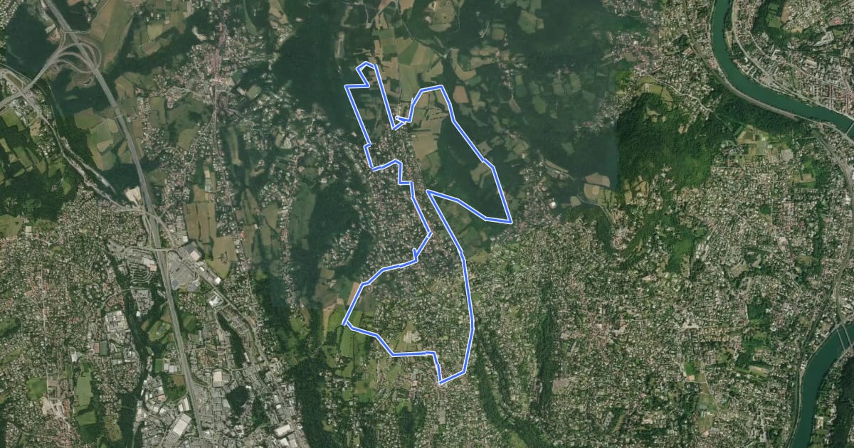 Маршрут Tour de Saint-Didier на спутниковом снимке