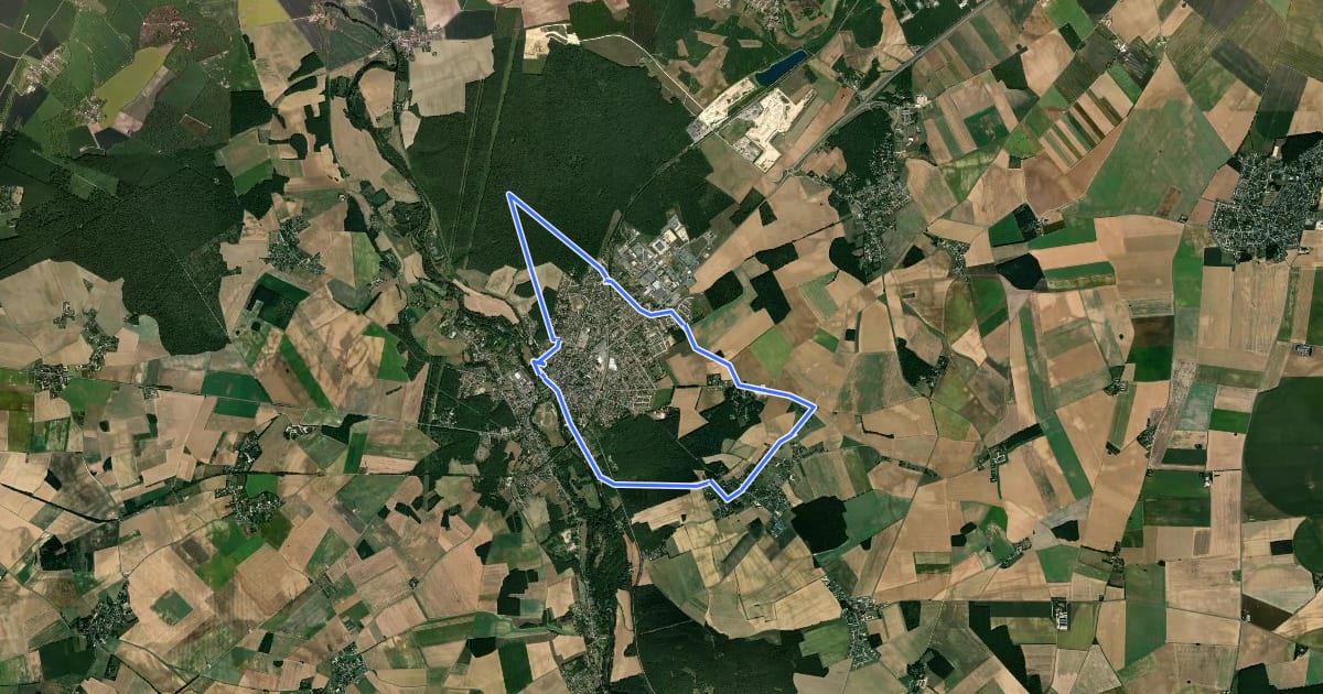 Маршрут Tour de Saint-Florent на спутниковом снимке