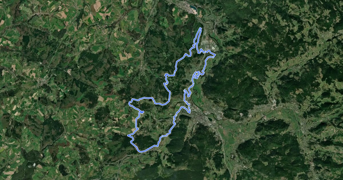 Маршрут Tour de Saint-Nabord на спутниковом снимке