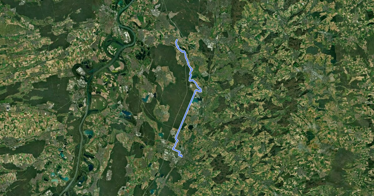 Маршрут Tour de Spargel - Abschnitt Reilingen-Bruchsal на спутниковом снимке
