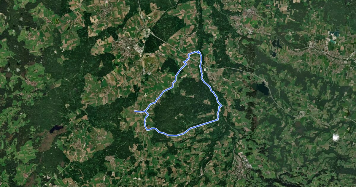 Маршрут Tour de Taubenberg на спутниковом снимке