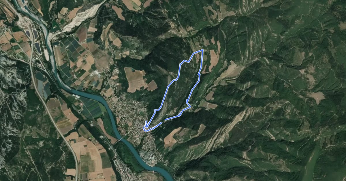 Маршрут Tour de Tigne на спутниковом снимке