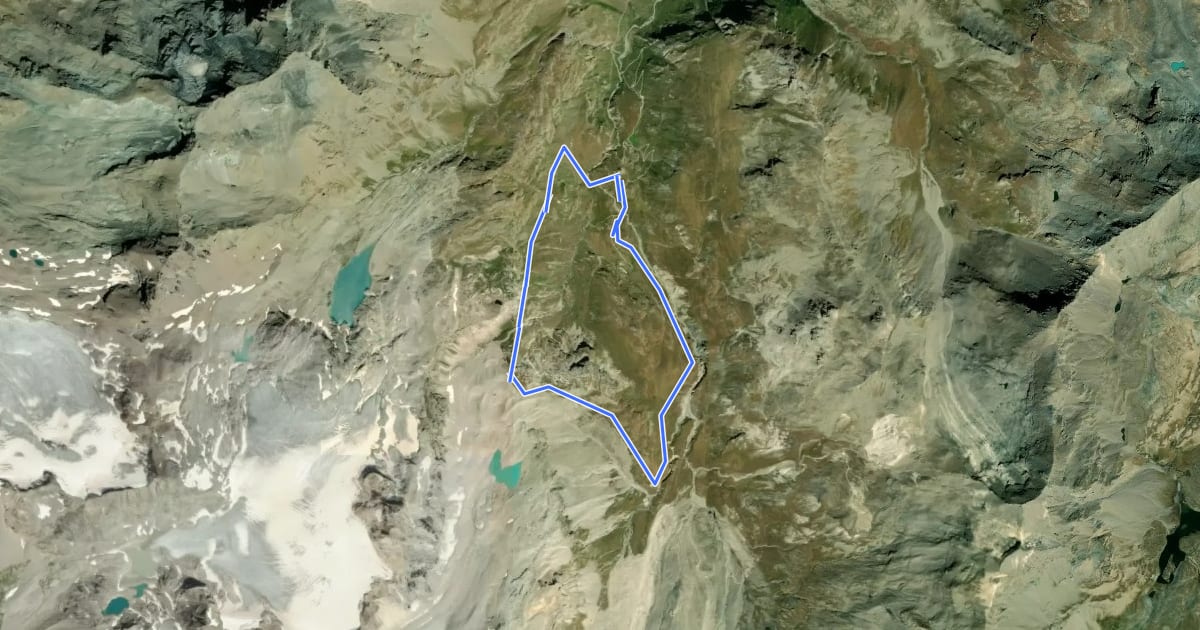 Маршрут Tour de Truc de Tsanteleina на спутниковом снимке