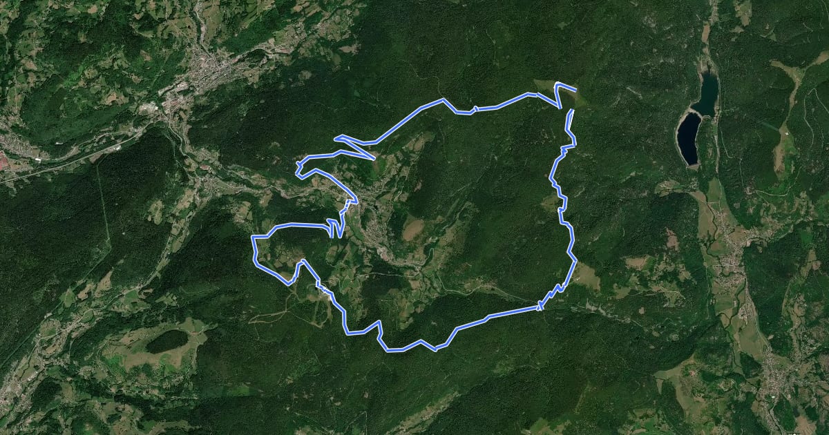 Маршрут Tour de Ventron на спутниковом снимке