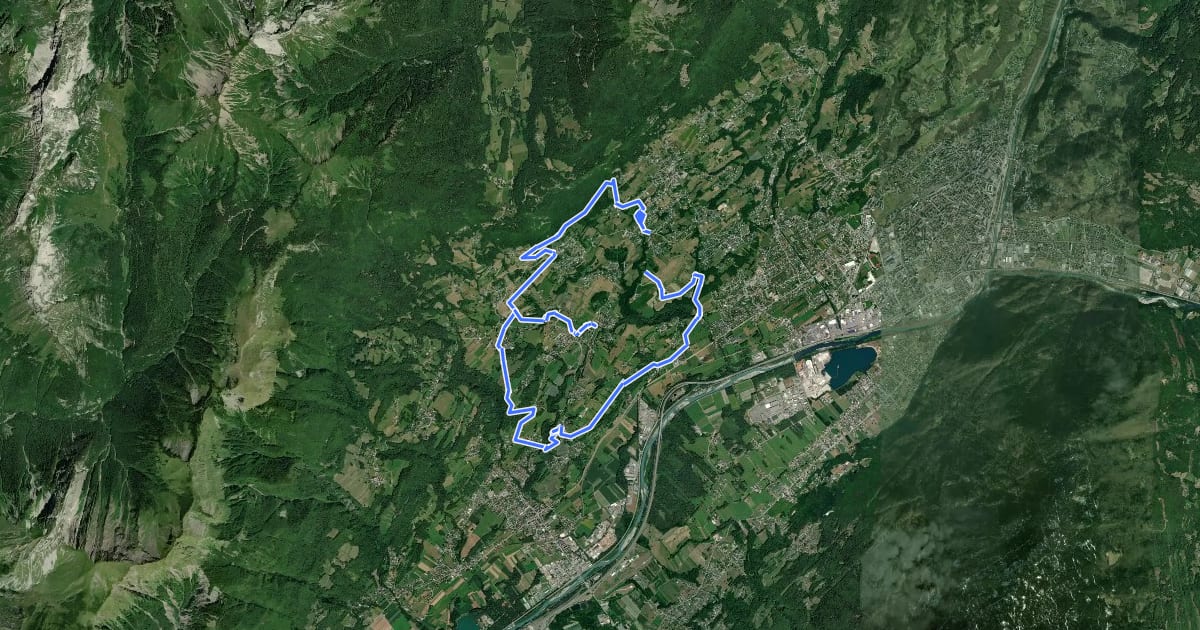 Маршрут Tour de Verrens на спутниковом снимке