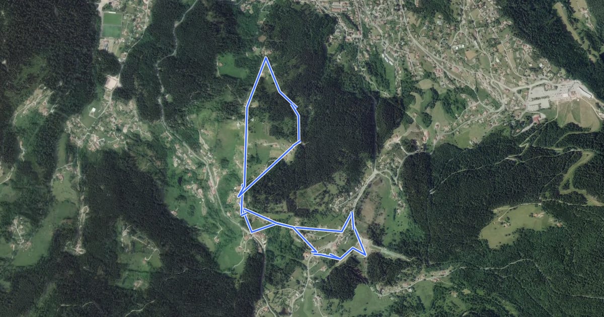 Маршрут Tour de Xetté на спутниковом снимке