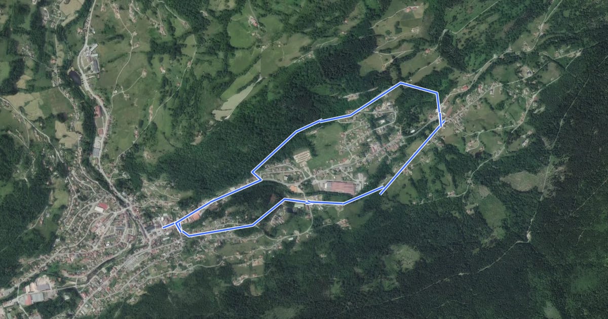 Маршрут Tour de Xoulces на спутниковом снимке
