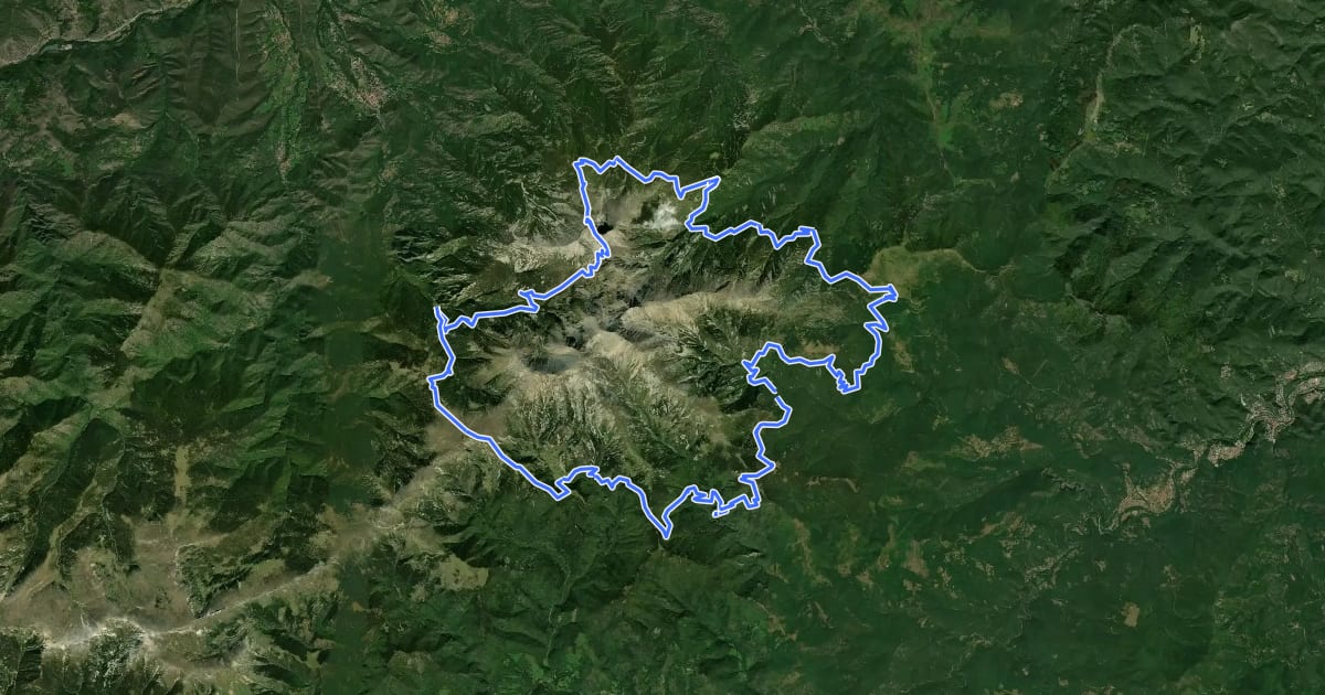 Маршрут Tour del Canigó на спутниковом снимке