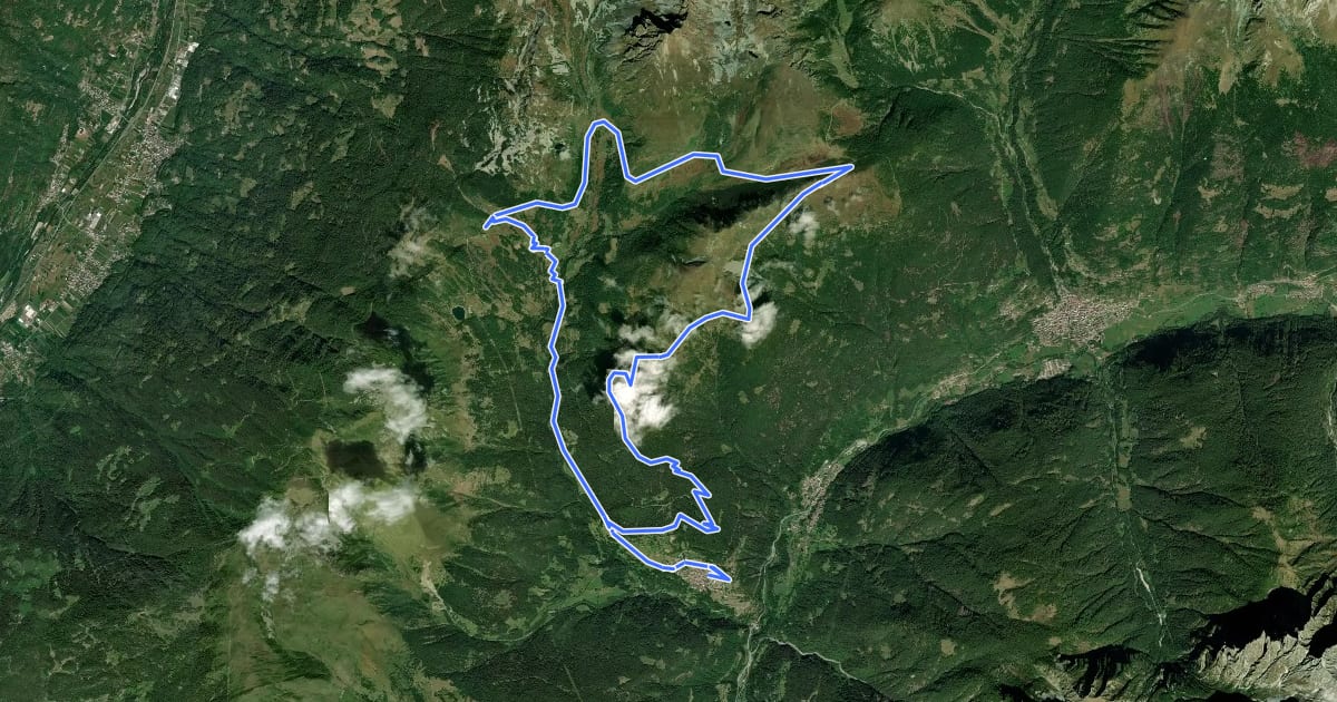 Маршрут Tour del Mortirolo на спутниковом снимке