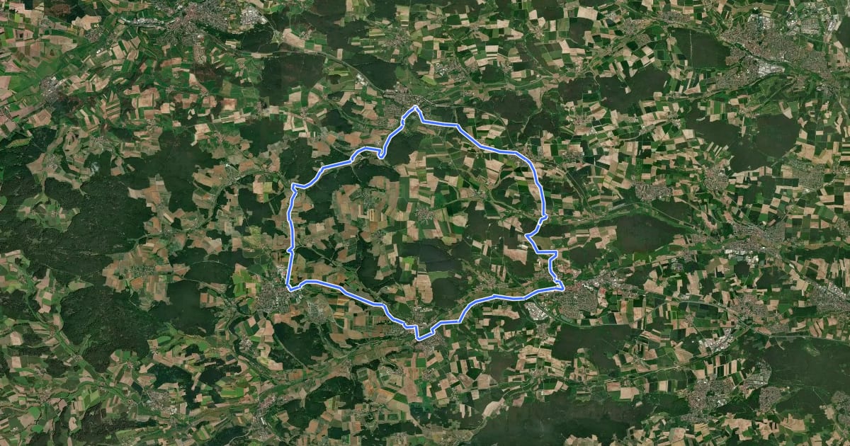 Маршрут Tour der Energie на спутниковом снимке