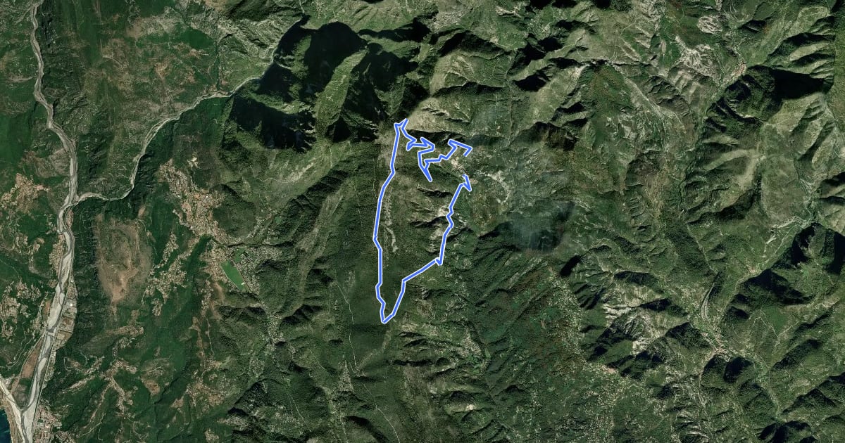 Маршрут Tour des 3 chapelles на спутниковом снимке