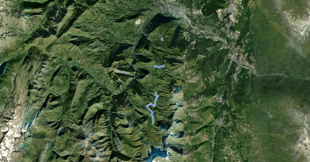 Маршрут Tour des Aiguilles d'Arves (étape 1) на спутниковом снимке