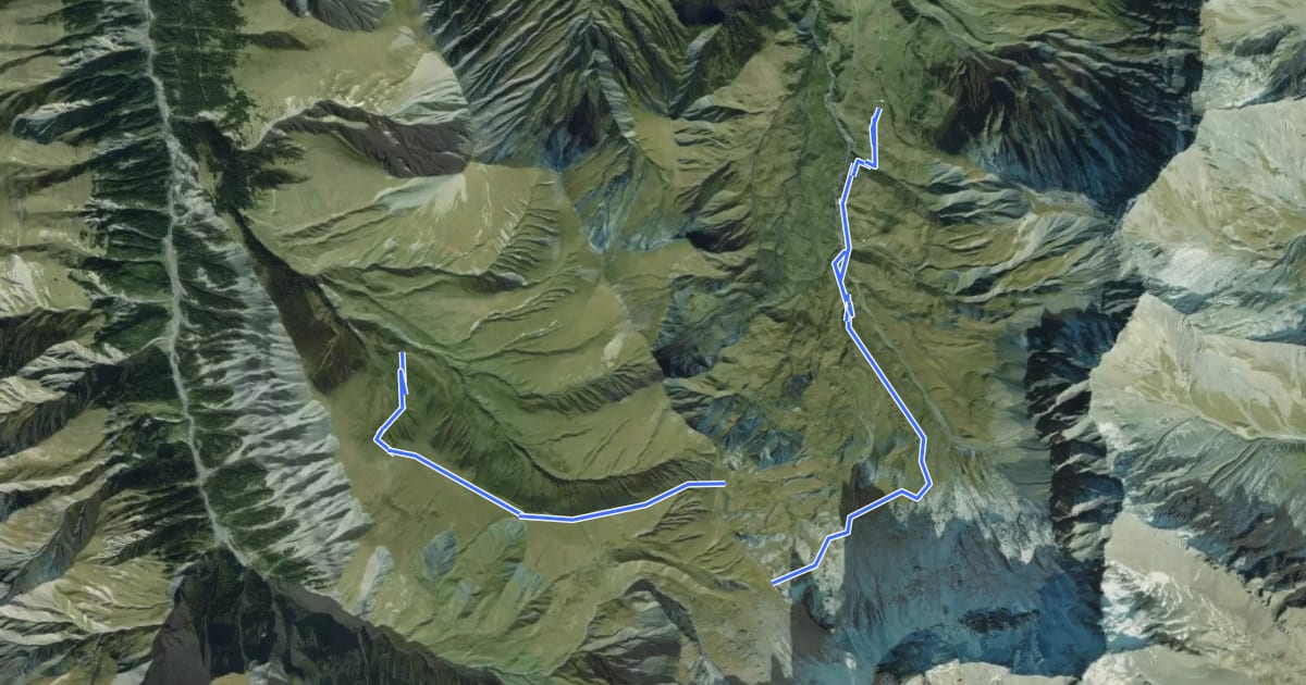 Маршрут Tour des Aiguilles d'Arves (étape 2) на спутниковом снимке