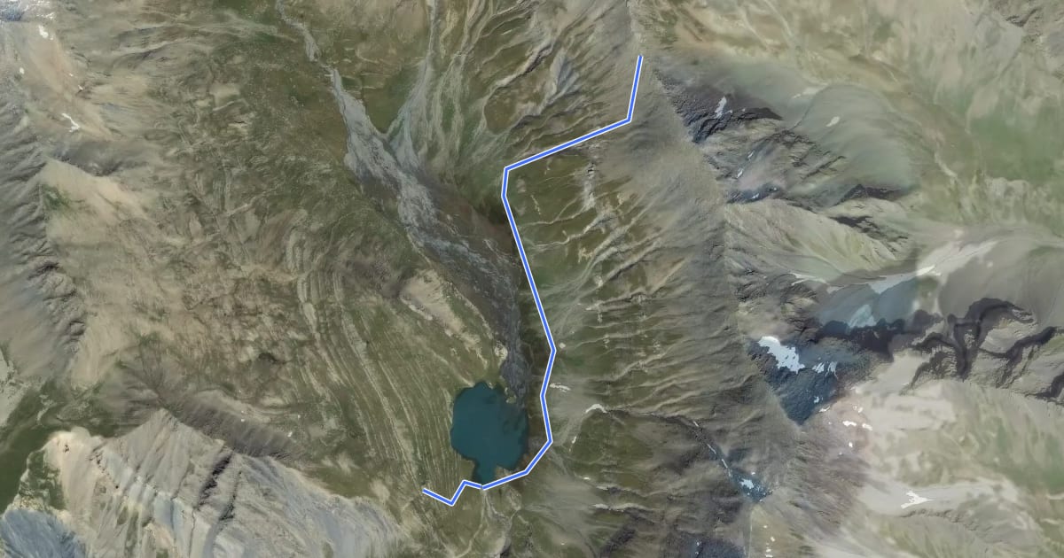 Маршрут Tour des Aiguilles d'Arves (étape 5) на спутниковом снимке