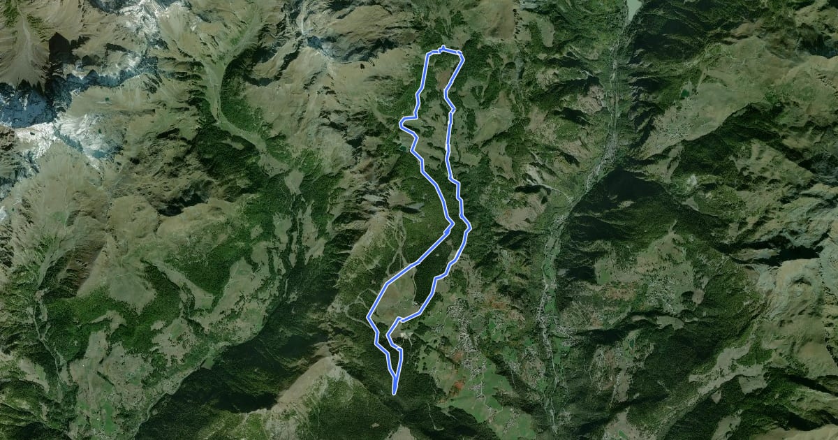 Маршрут Tour des Alpages de Torgnon на спутниковом снимке