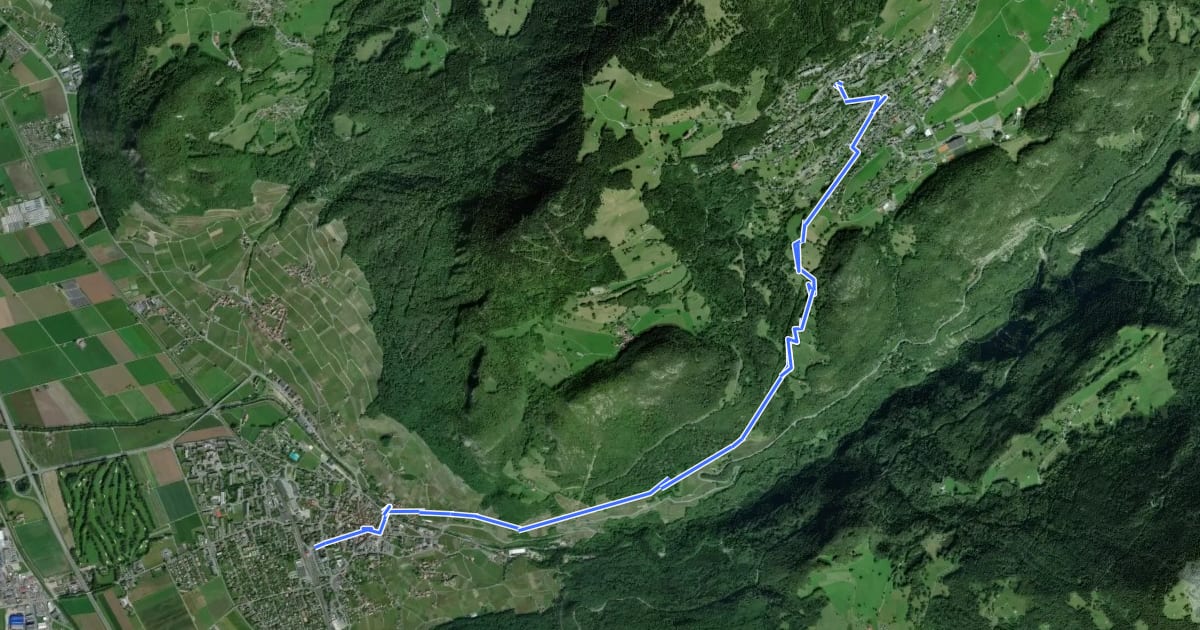Маршрут Tour des Alpes Vaudoises Étape 1 на спутниковом снимке