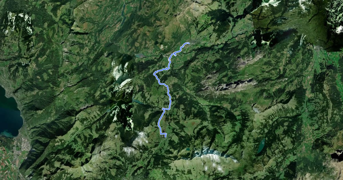 Маршрут Tour des Alpes Vaudoises Étape 3 на спутниковом снимке