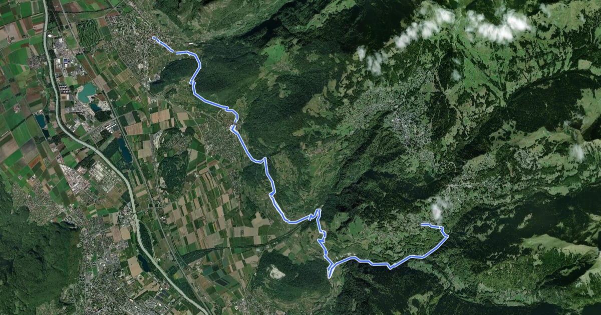 Маршрут Tour des Alpes Vaudoises Étape 8 на спутниковом снимке