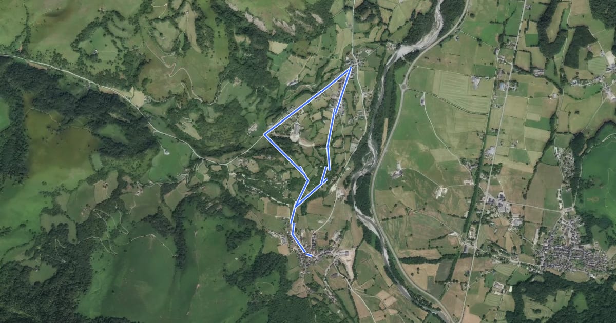 Маршрут Tour des Anaques asp40 на спутниковом снимке