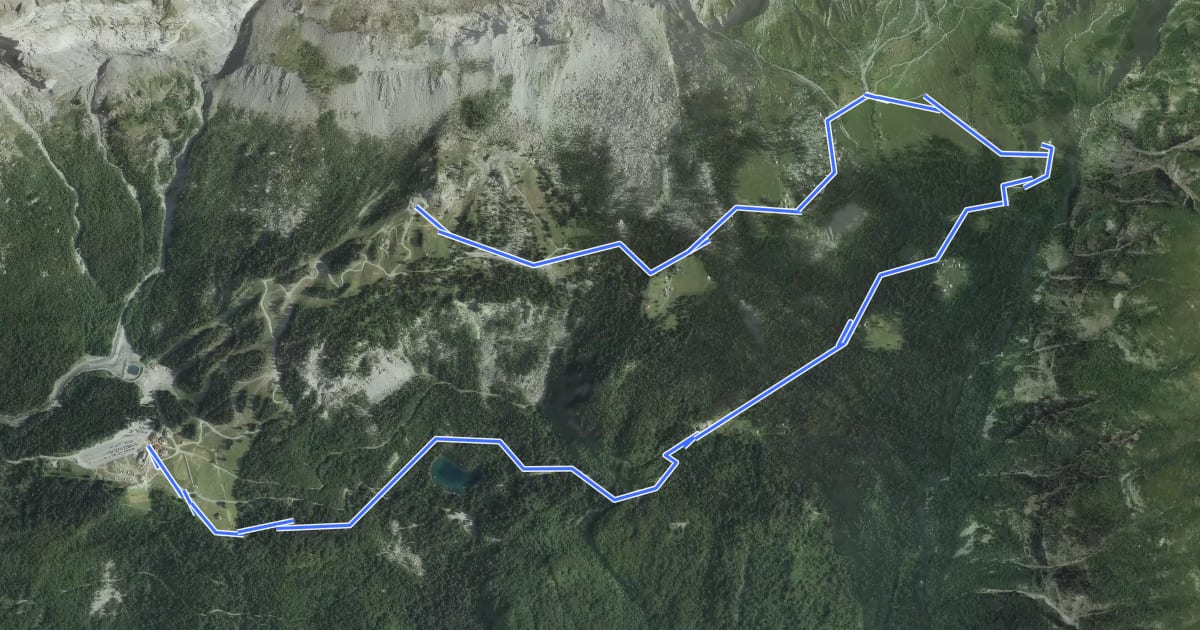 Маршрут Tour des Ayères на спутниковом снимке