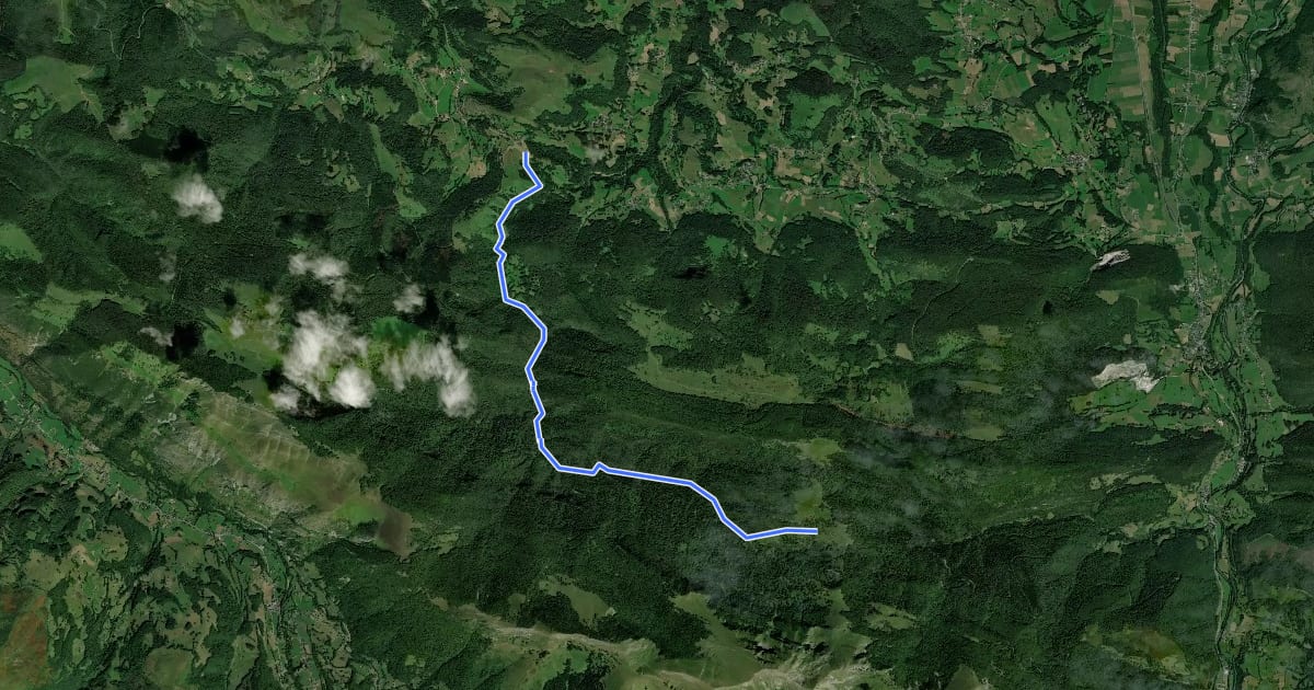 Маршрут Tour des Baronnies de Bigorre на спутниковом снимке