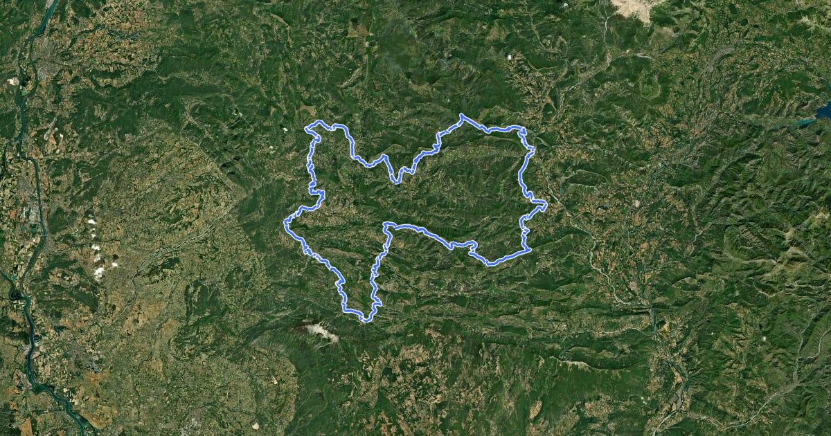 Маршрут Tour des Baronnies provençales на спутниковом снимке